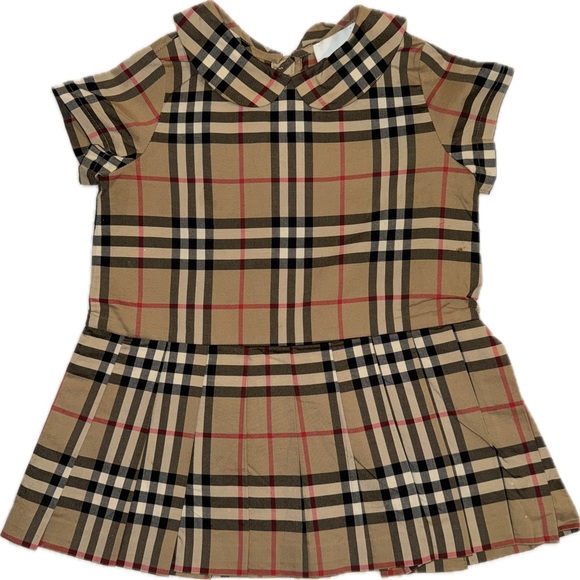Burberry Kids Checked Pleated Dress